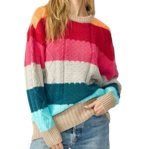 NWOT Stitches & Stripes Sweater Camden Colorful Multicolor Pullover Sz Small
